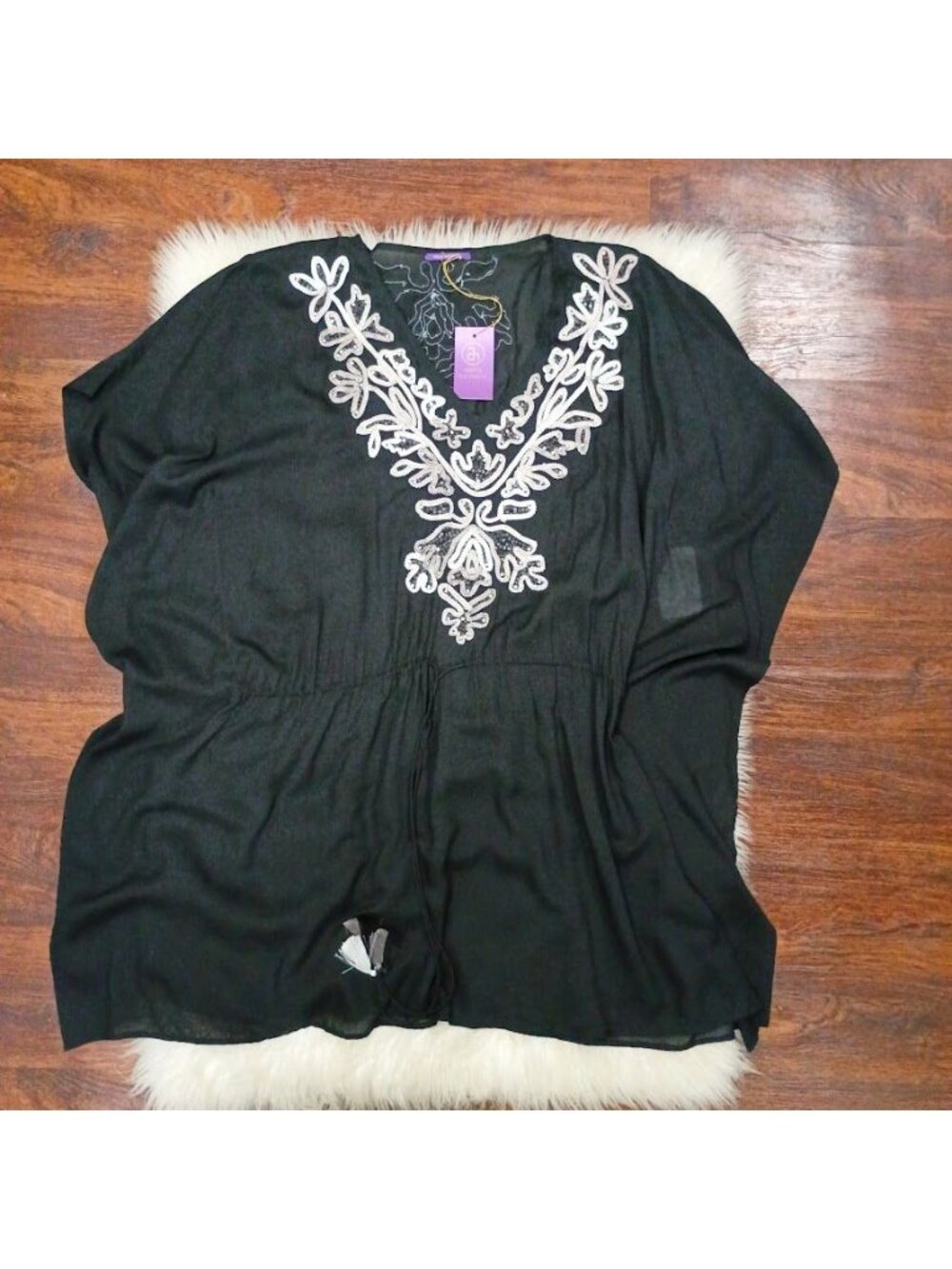 Amita Nathani L Embroidered Coverall Sequins & Drawstring Waist Resort Wear - Picture 2 of 11